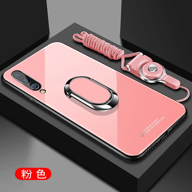 pink Для huawei P30 Pro Чехол из твердого закаленного стекла с подставкой Кольцо Магнит защитный чехол на заднюю панель для huawei P30 lite P30Pro p30lite - Цвет: pink