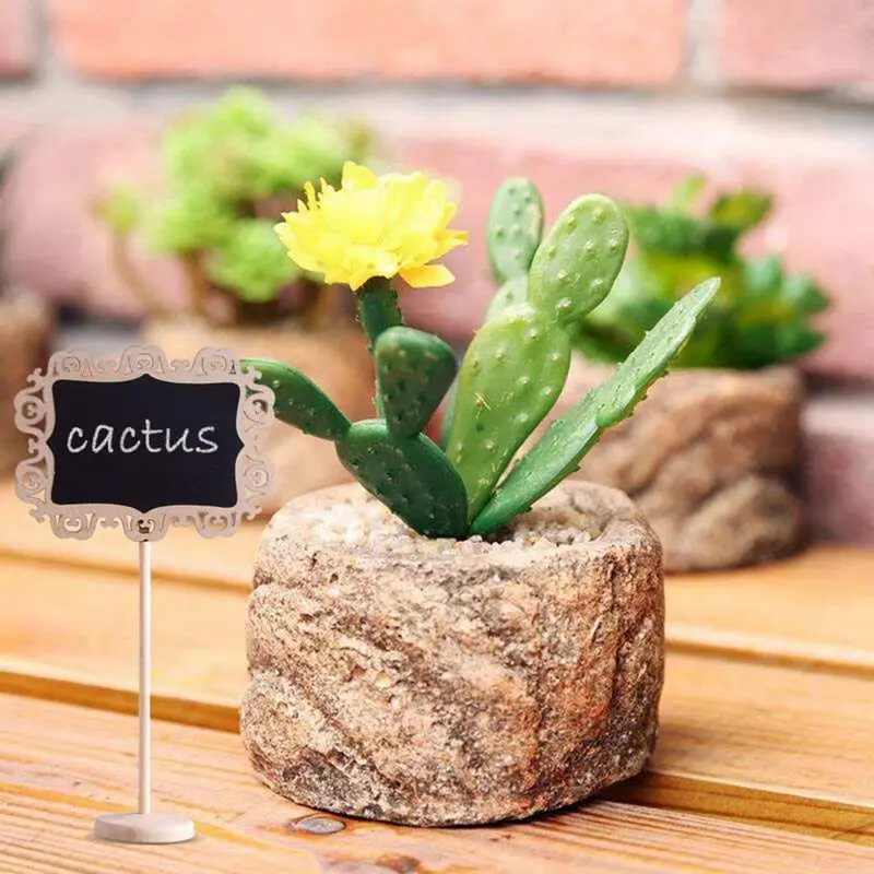 14 PCS Mini Decorative Border Chalkboard Signs with Stand Black Board for Weddings Place Cards Parties Message a | Канцтовары для