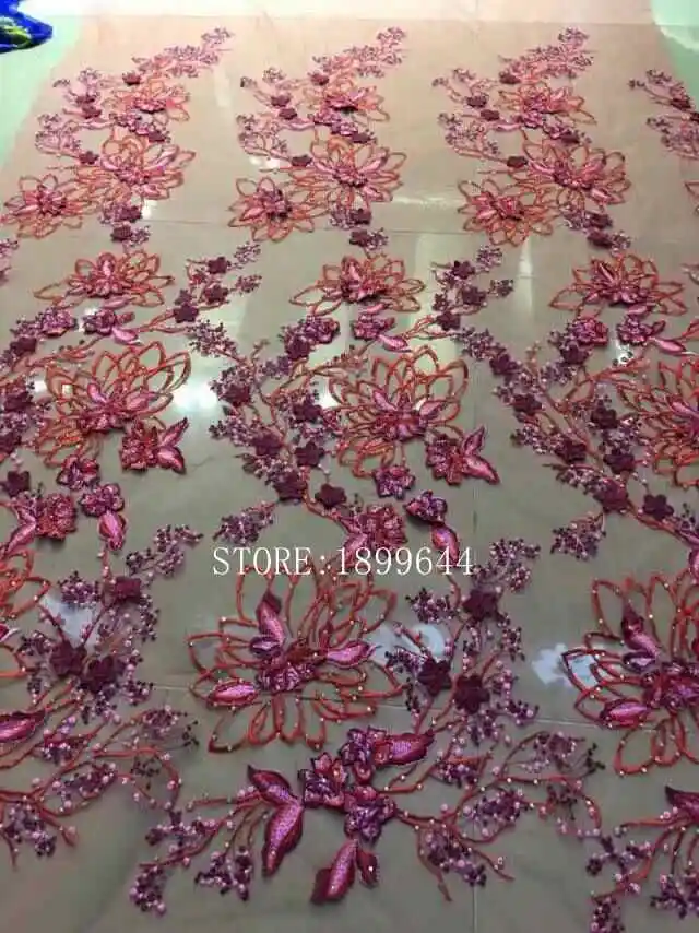 Новый дизайн кружева высокое качество нигерийский французский чистая гипюр 3D flowe