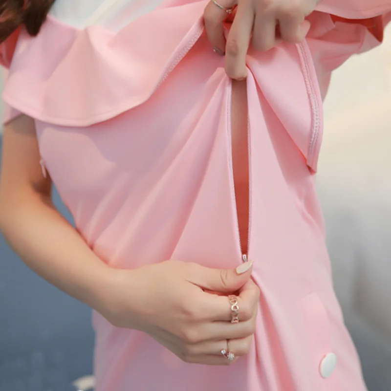 Лето 2021 оригинальная модная блузка с открытыми плечами для кормления после родов