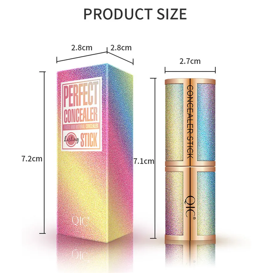 1PC Facial Concealer Stick Prime Paste Foundation Long Lasting Brighten Coverage Shade Makeup Hide Blemish | Красота и здоровье