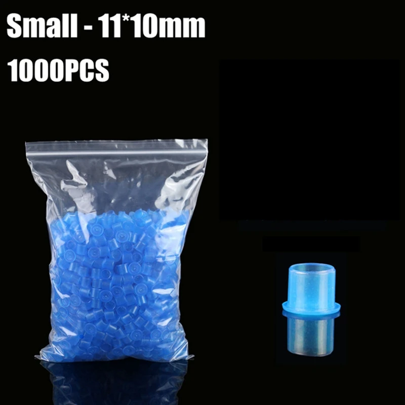 11mm tattoo inkcups Caps 1000pcs Plastic Tattoo Pigment Ink Cup Self-standing Large Size blue Supply Free Shipping | Красота и