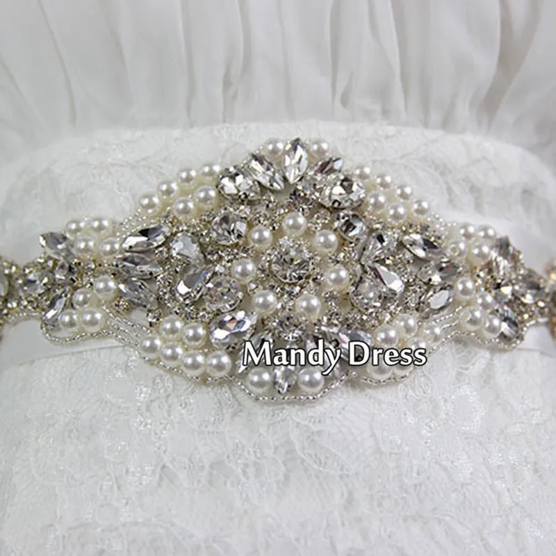 Mandy 2016 Wedding Accessories Appliqued Artificial Pearls Diamonds Handmade Manual Cutting Yarn or Satin Noble Belts | Свадьбы и
