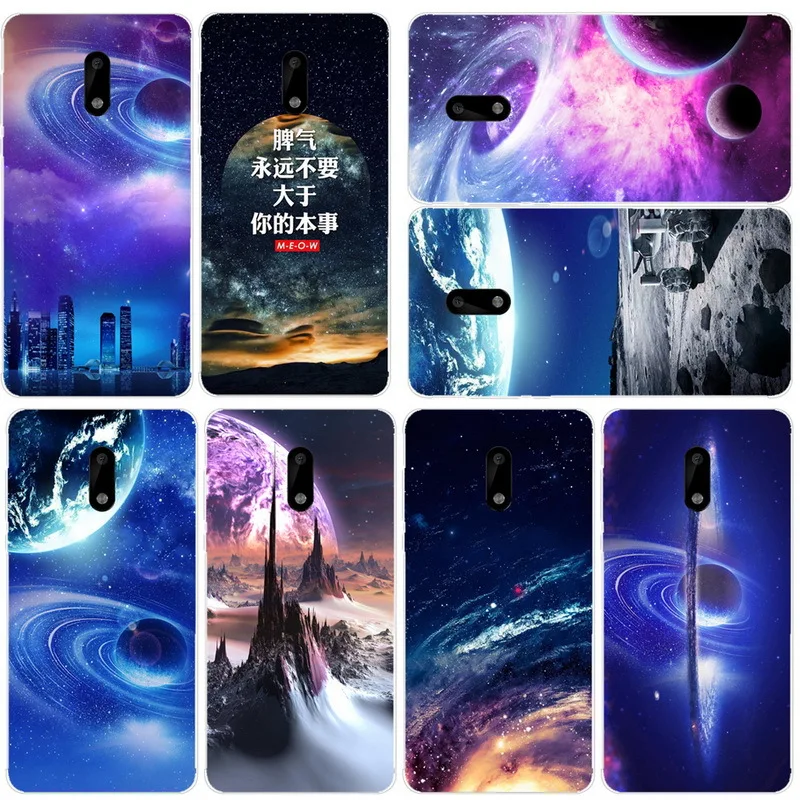 Чехол для телефона Nokia 6 картонная мягкая задняя крышка с рисунком звездного неба