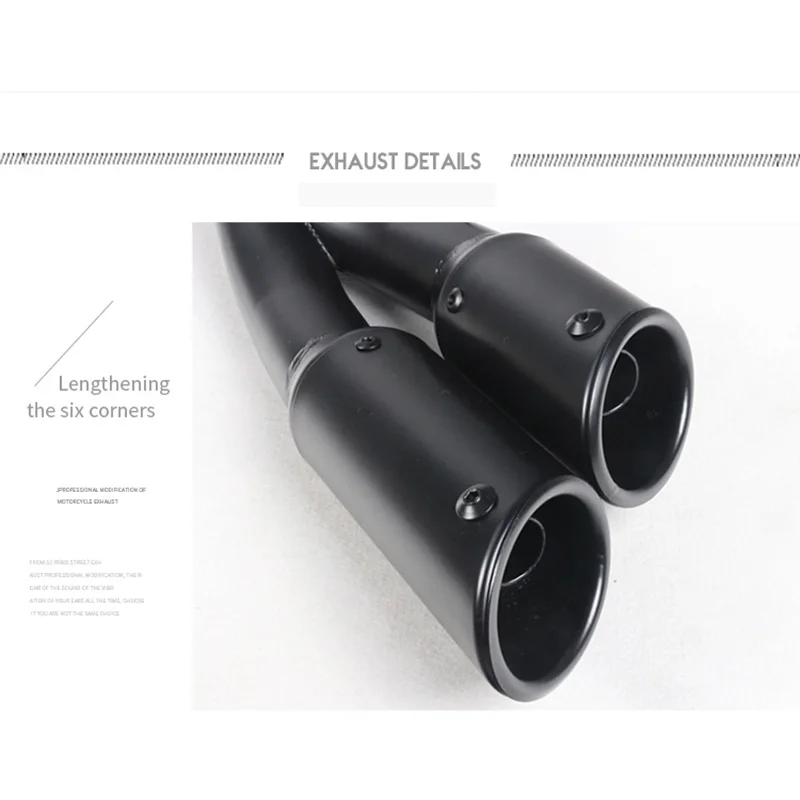 Универсальный глушитель выхлопной трубы мотоцикла двойное отверстие выпускной