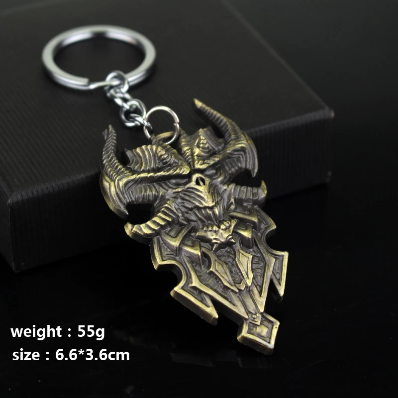 Игра Diablo III 3 логотип металический брелок для ключей с Blizzard брелки жнец душ