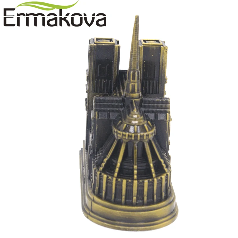 ERMAKOVA винтажная металлическая катетрель Нотр-Дам де модель Парижа Нотр-Дам Строительная Статуэтка домашний рабочий стол офисный Декор подарок