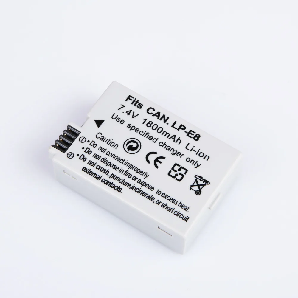 10 шт. 1800 мАч LP-E8 LP E8 LPE8 батареи для камеры Акку Canon EOS 550D 600D 650D 700D Rebel X4 X5 X6i X7 |