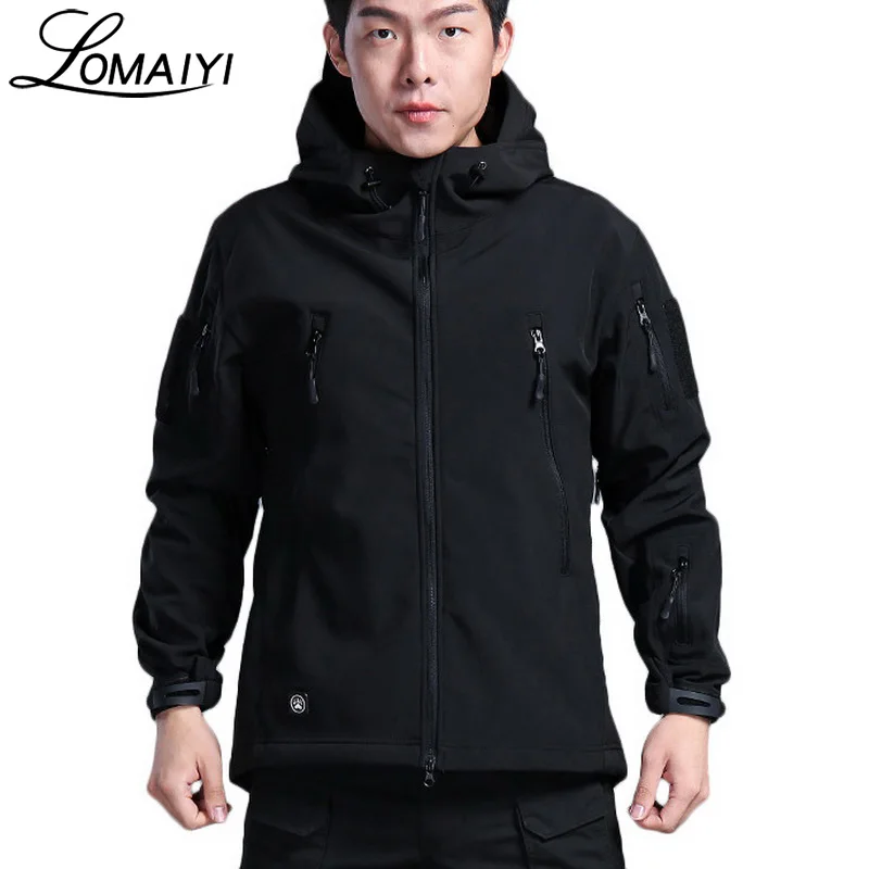 

LOMAIYI Shark Skin Waterproof Military Men Jacket Army Style Camouflage Men's Winter Windbreaker Warm Tactical Jackets,AM124