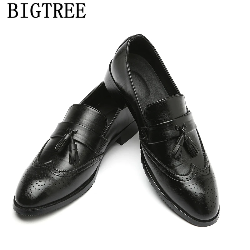 

Brogue Shoes Men Classic Formal Shoes Men Office Coiffeur Tassel Loafers Men Shoes Elegant Sepatu Slip On Pria Chaussure Homme