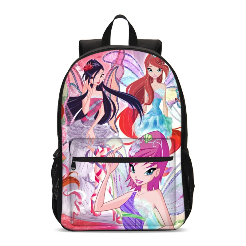 VEEVANV Брендовая Дизайнерская обувь Winx Club 3D печати рюкзаки для девочек школьная