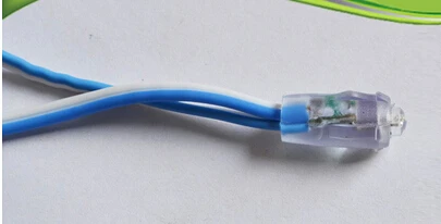 200 шт./лот 9 мм Синяя светодиодная Пиксельная лампа одноцветная DC5V наружная