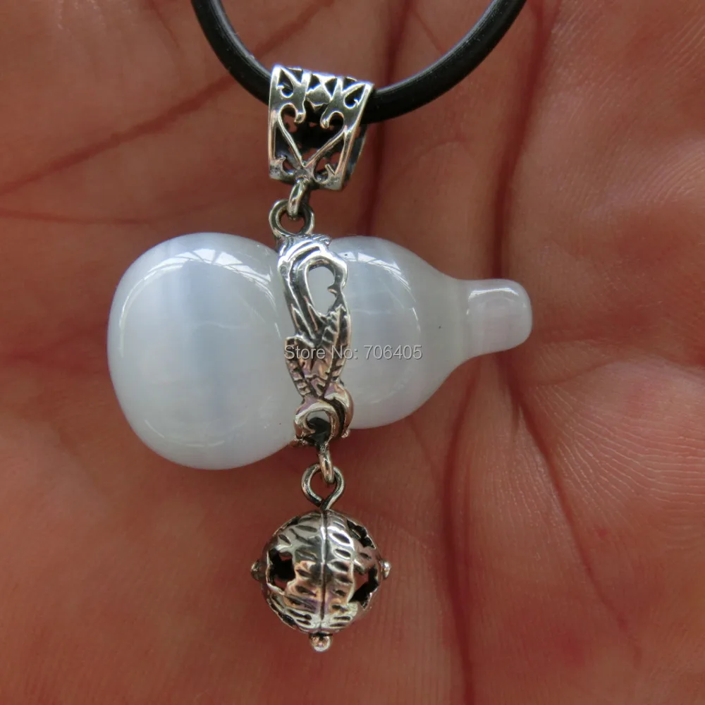 Подвеска Lucky Silver из 100% настоящего серебра 925 пробы с белым опалом|pendant with stone|pendant
