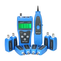network tool multi functional lcd network cable tester wire tracker rj11 rj45 bnc wire length line finder with 8 remote adapters
