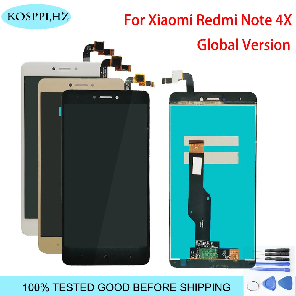 100% протестированный ЖК-дисплей для Xiaomi Redmi Note 4X дигитайзер сенсорный экран в