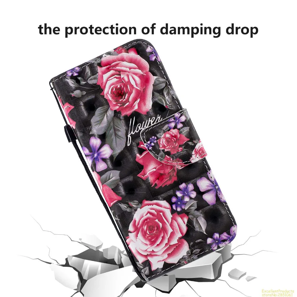 3D с серебряной фольгой кожаный бумажник чехол для телефона Sony Xperia xa1 Plus E5 L1 L2 XA XA2