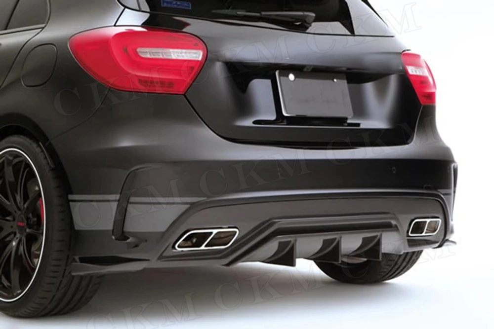 Класс углеродного волокна задний диффузор спойлер для Mercedes Benz W176 A250 A260 A45 AMG 2013- V стиль плавники Акула опорная пластина