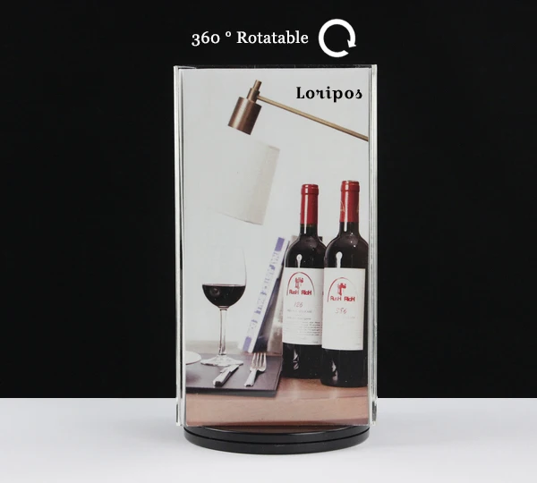 Треугольная рама для вывесок вращающаяся акриловая настольная подставка