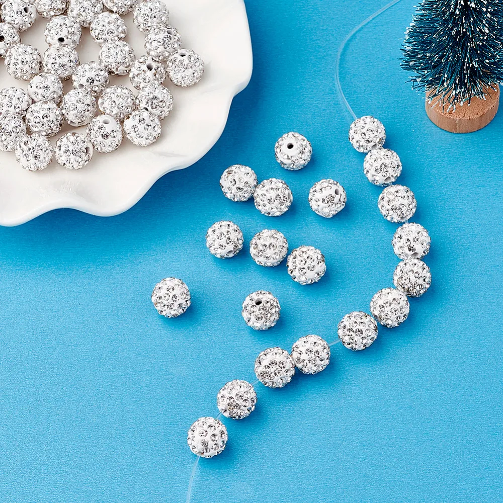 Бусины для стразы из полимерной глины Круглые 10 мм отверстие 1 5 шт. | Украшения и