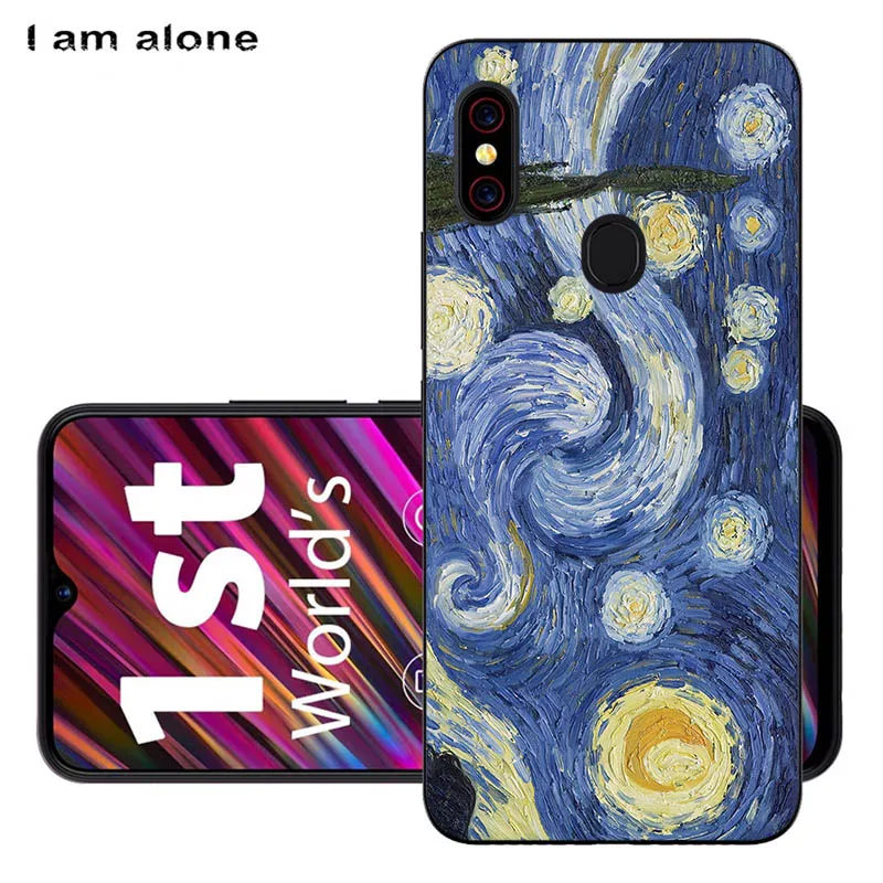 Solf TPU W38 Чехлы для телефонов I am alone для Umidigi F1/F1 Play 6,3 дюймов черный мягкий ТПУ мобильный Модный чехол с принтом для Umidigi F1 сумки - Цвет: Solf TPU W38