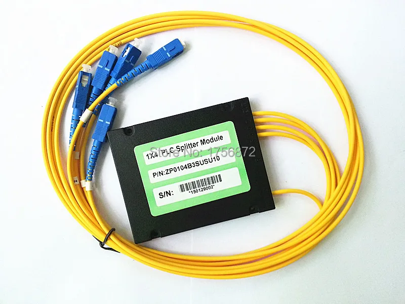

2pcs/lot 1x4 ABS Box PLC Splitter Module 1*4 SC/UPC Fiber Optical PLC Splitter
