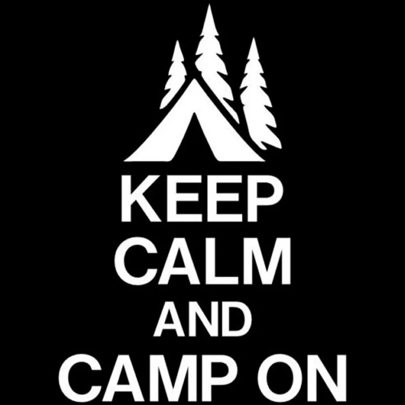 YJZT x 16 см наклейка с надписью KEEP CALM AND CAMP интересная виниловая автомобильная