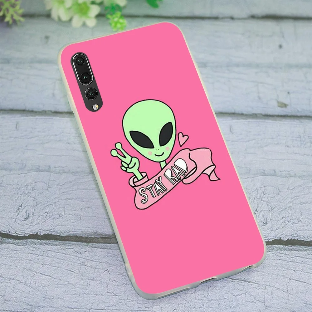 K0575007 Силиконовый чехол для huawei Y6 забавные рисунки инопланетян чехол для телефона Y7 Y9 Nove 3 3i Honor 6A 7A 7X Pro 8 Lite 8C 7C 10 Note - Цвет: K0575007