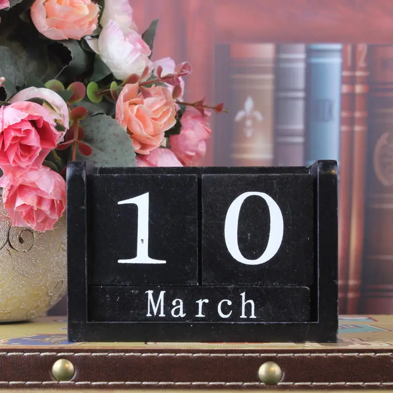 Coloffice Деревянный милый Настольный ручной небольшой оформление календарей