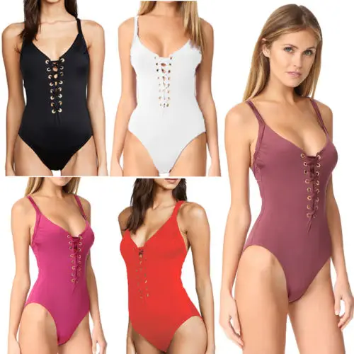 Цельный женский бандажный купальник с чашками пуш ап|suit swim|swimwear swimmingsuit up |