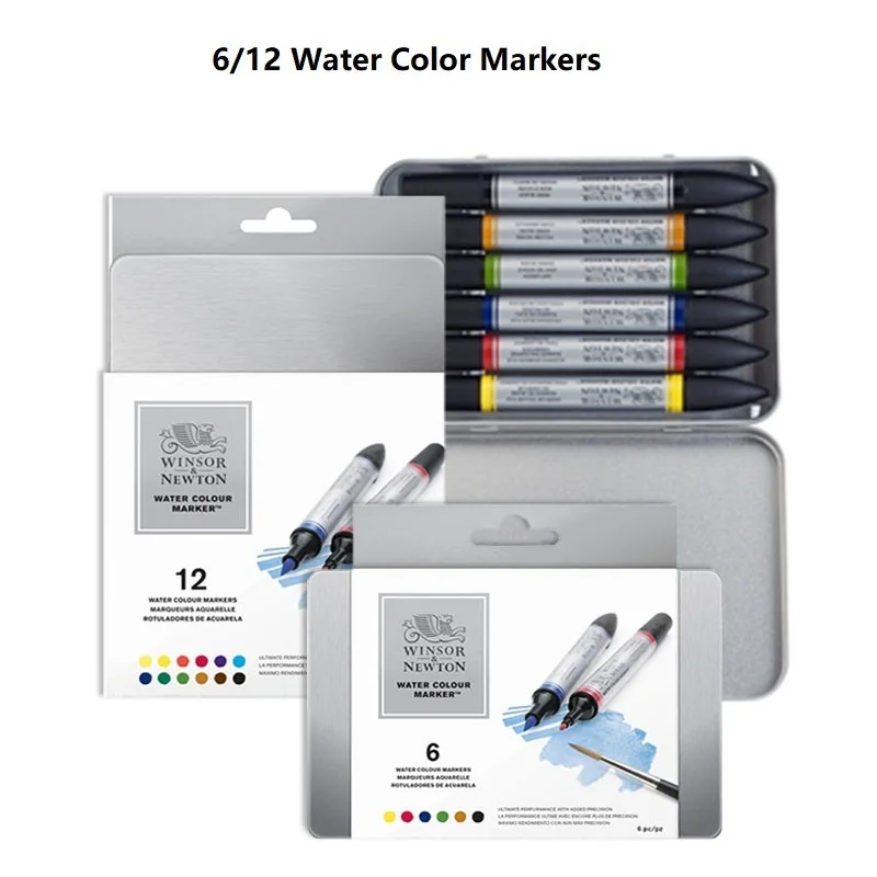WINSOR & NEWTON 6/12 видов цветов двойной советы художественный маркер для белой доски