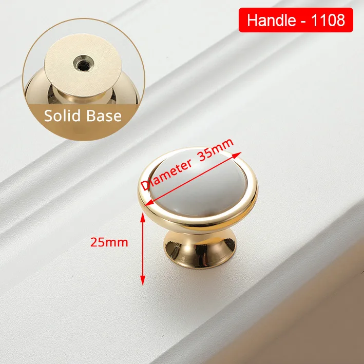 

Ручки для шкафов NAIERDI керамические золотые и белые