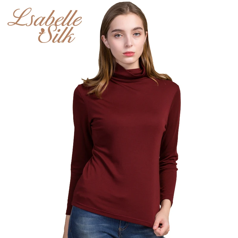 Sweater merino wool women 70% Wool 30% Silk Pullovers knitted Soft sweaters Turtleneck pullover jumper winter thermal tops | Женская
