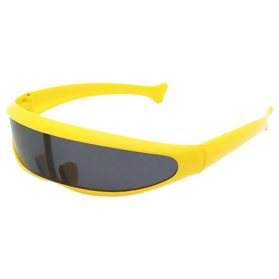 Yellow frame gray Новые Сиамские линзы солнцезащитные очки рыбий хвост солнцезащитные очки мотоцикл велосипед Солнцезащитные очки от песка ветер защитные очки личности - Цвет: Yellow frame gray