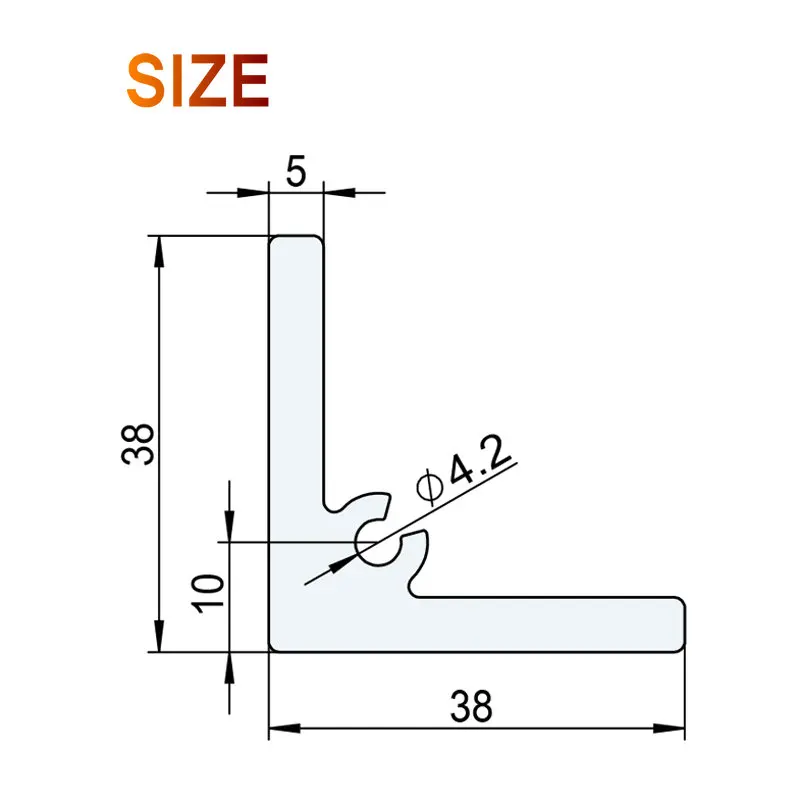 Алюминиевый профиль 4040 тип L длинная угловая пластина EN CE iso diy скобы AL 3D DIY принтер