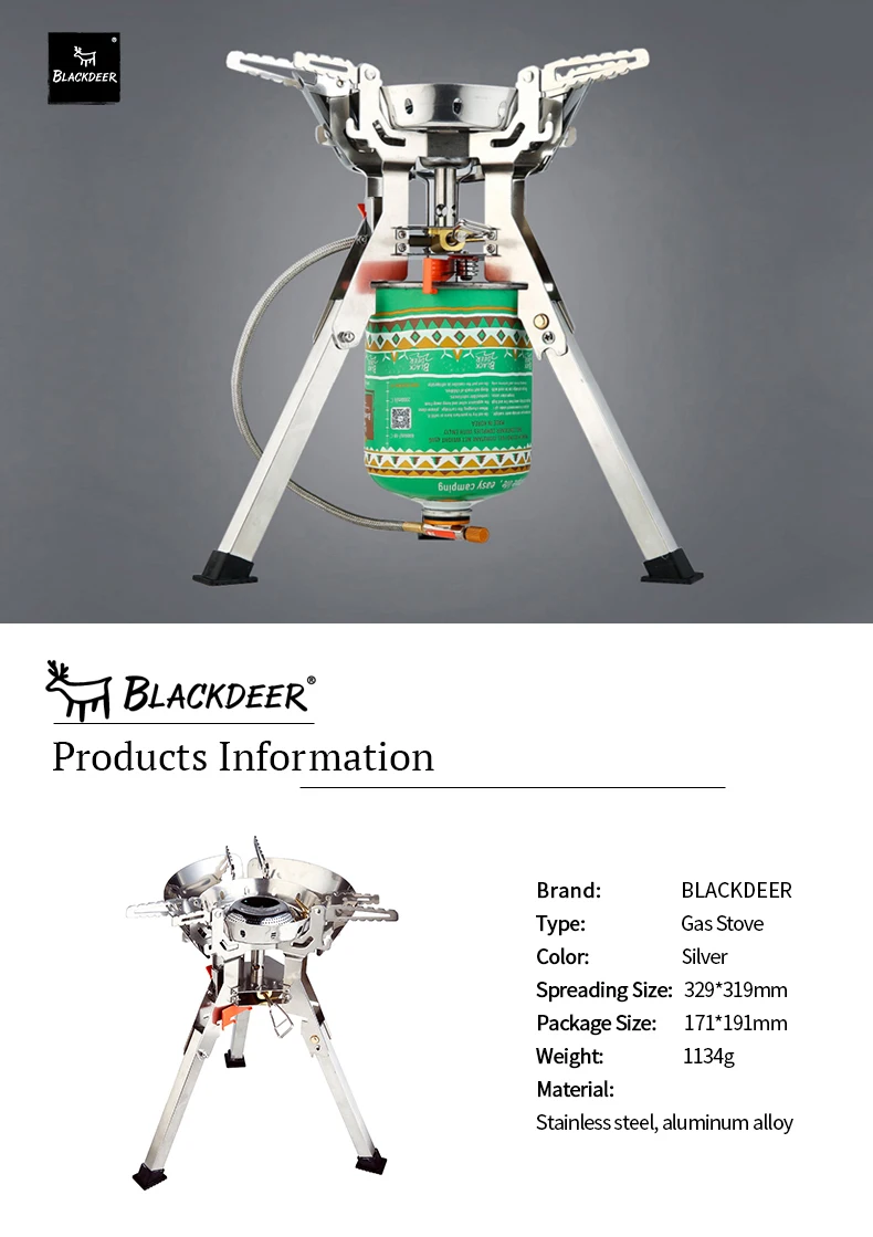 BLACKDEER Сверхлегкая титановая газовая плита для кемпинга, пикника, ветрозащитная портативная газовая плита, складные горелки, стабильная с ветровым стеклом, для улицы