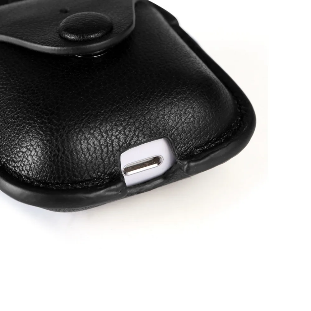 Защитный чехол для Apple Air Pods роскошный беспроводной из искусственной кожи с Bluetooth