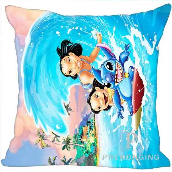 Pillowcase Наволочка на заказ Lilo Stitch@ 01 квадратная Подушка на молнии крышка печать 20x20 см, 35x35 см(одна сторона)#180117-139 - Цвет: Pillowcase