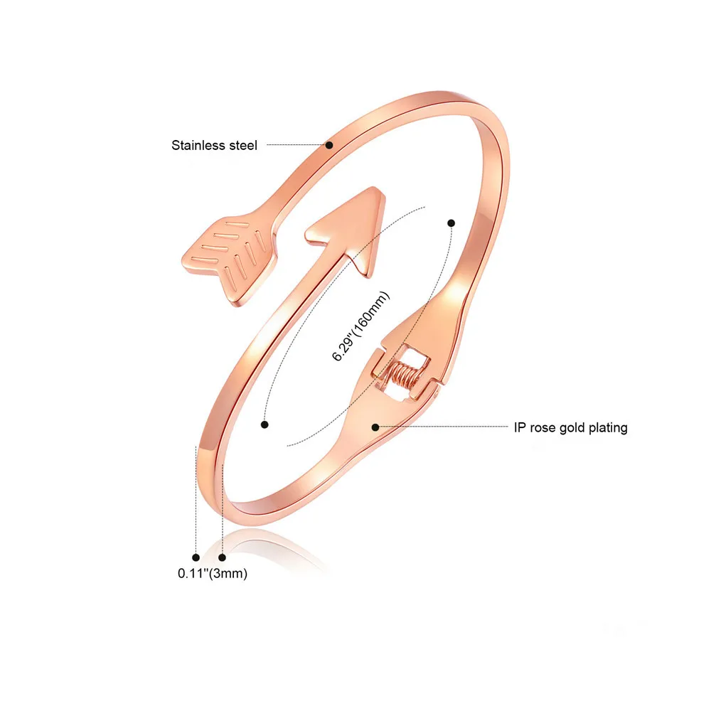 Женский Стальной браслет и браслеты модные розовое золото Титан стальные ЕВРОПА