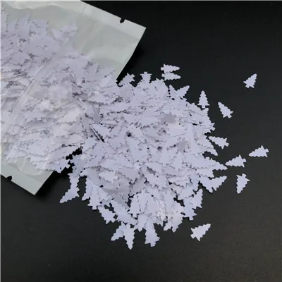 4x8mm Tree 2000pcs 1 упаковка мульти размер 5 мм-19 мм белая Снежинка Форма блестки Швейное Ремесло Рождественское украшение белые Navidad украшения цветок блесток - Цвет: 4x8mm Tree 2000pcs