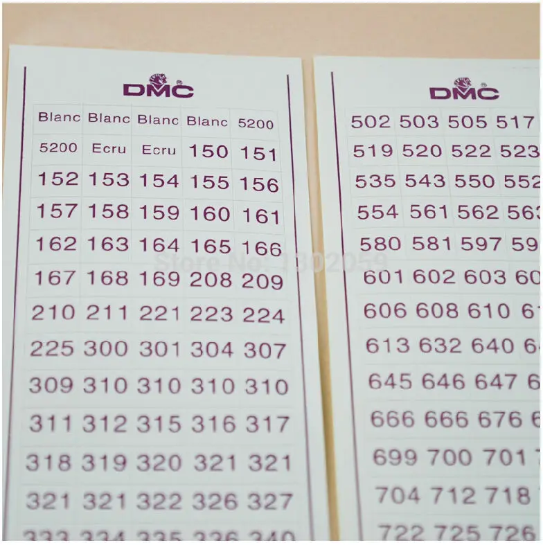 Оптовая продажа наклеек с количеством цветов нить DMC вышивка крестиком