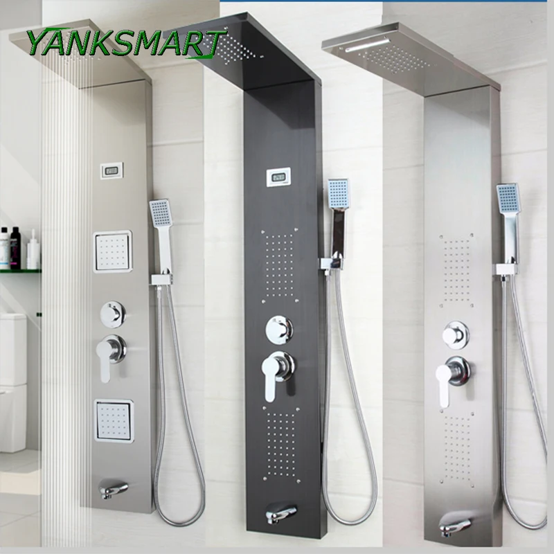 Душевая Колонка YANKSMART из нержавеющей стали для ванной комнаты настенная панель +
