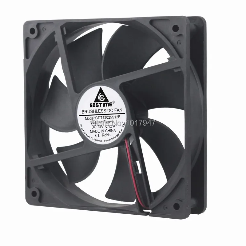 5PCS lot Gdstime 24V 2P 12cm 120mm x 25mm DC Brushless Computer Case Cooling Exhaust Fan | Компьютеры и офис