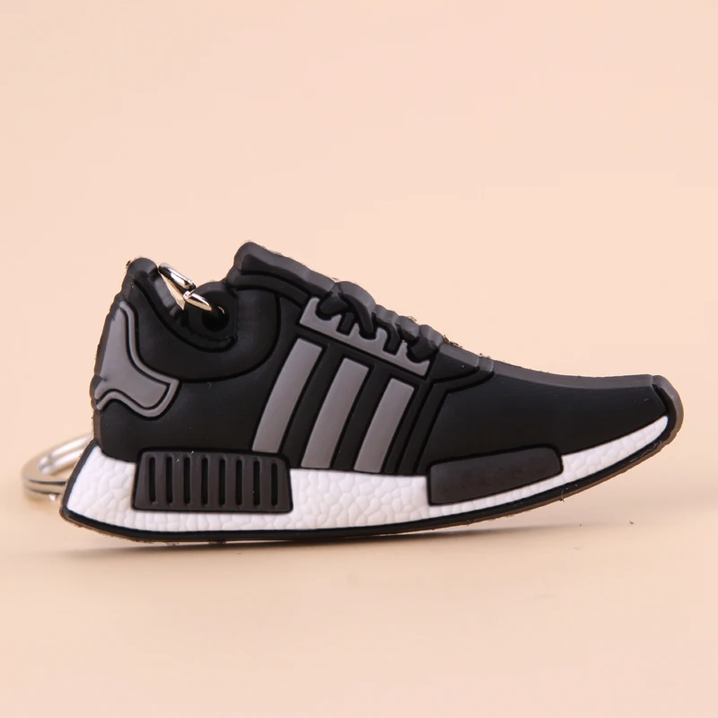 Photo Color1 Силиконовый мини брелок для ключей от обуви NMD, подарок для женщин и мужчин и детей, баскетбольные кроссовки Porte Clef - Цвет: Photo Color1