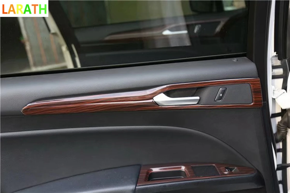 Для Ford Mondeo 2013-2018 красное дерево углеродное волокно Автомобильный интерьер