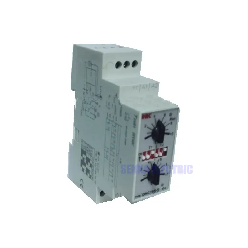Двойной набор повторного цикла din-рейку Mouting реле времени AC/DC24-240V вход таймер DHC19S-S
