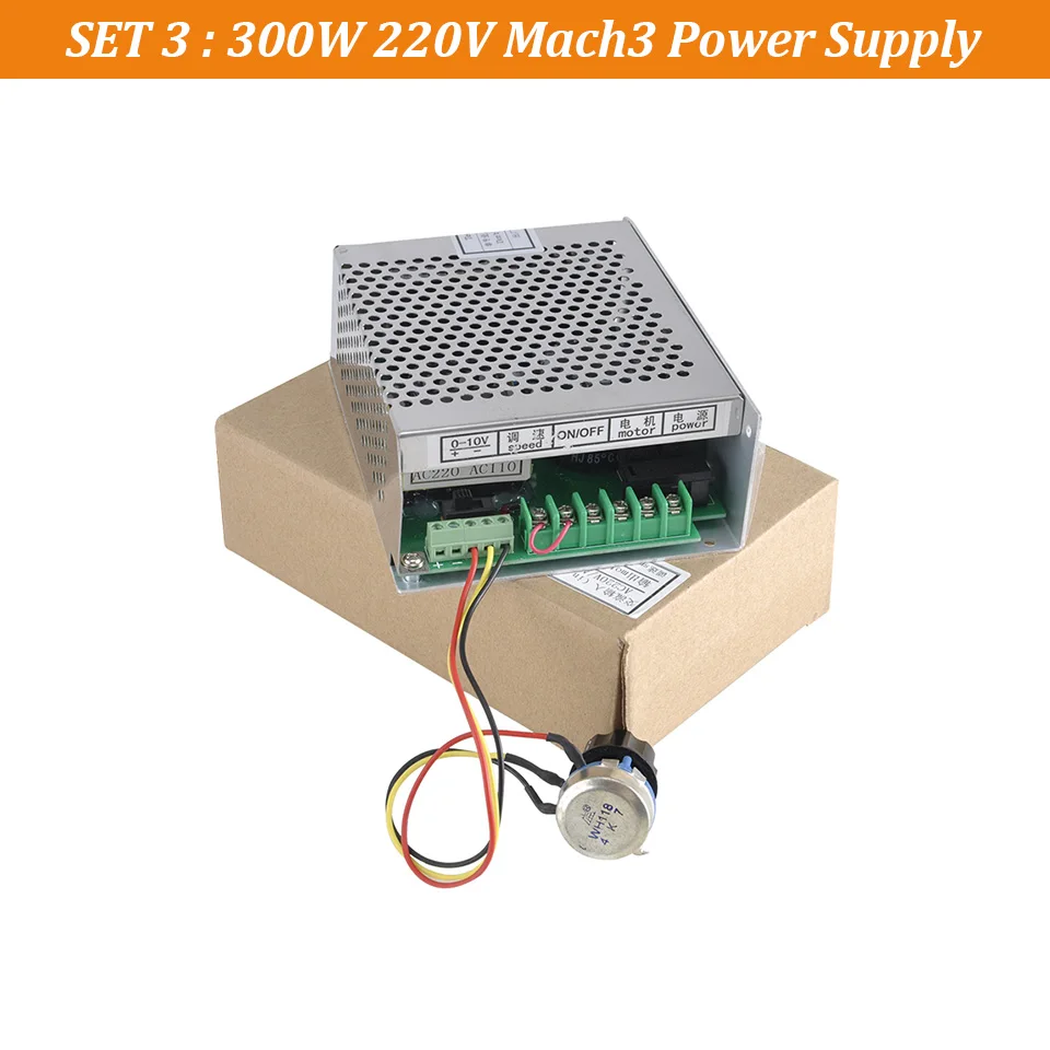 300W 220V Mach3 Daedalus 300W Spindle Motor Power Supply 22V 110V Mach3 Power Adjust Governor With Speed Controll for 300W Spindle CNC Tool - Цвет: 300W 220V Mach3