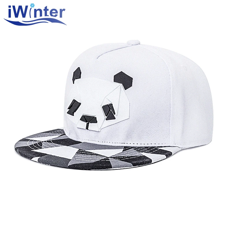 IWINTER Новое поступление Snapback для бейсболка для мужчин и женщин шляпа Выходная шляпа стиль Snapback Кепка Милая панда хип хоп кепка регулируемая
