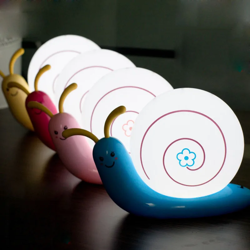 Детская спальня Улитка перезаряжаемые светодиодные ночные лампы детский чистый