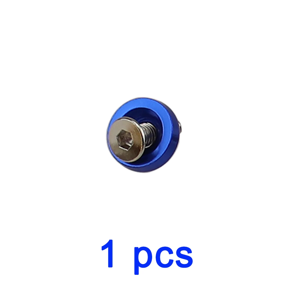 Blue 1pcs 1 шт. M6x20 автомобильный Стайлинг универсальная модификация JDM наклейка s крыло Омыватель номерного знака Болты авто аксессуары - Название цвета: Blue 1pcs