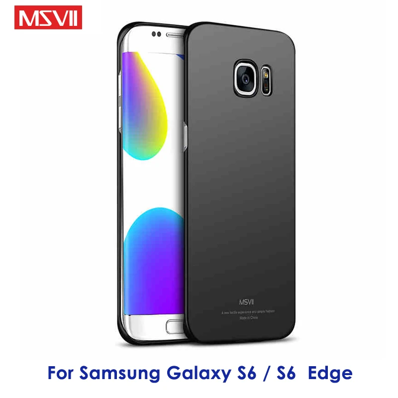 Для samsung Galaxy S6 Чехол MSVII палец кольцо тонкий чехол для S 6 Edge жесткая задняя крышка
